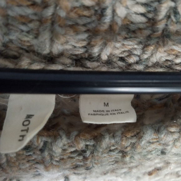 MOTH anthropologie chunky knit Italian sweater women's medium - b4 - Picture 5 of 5